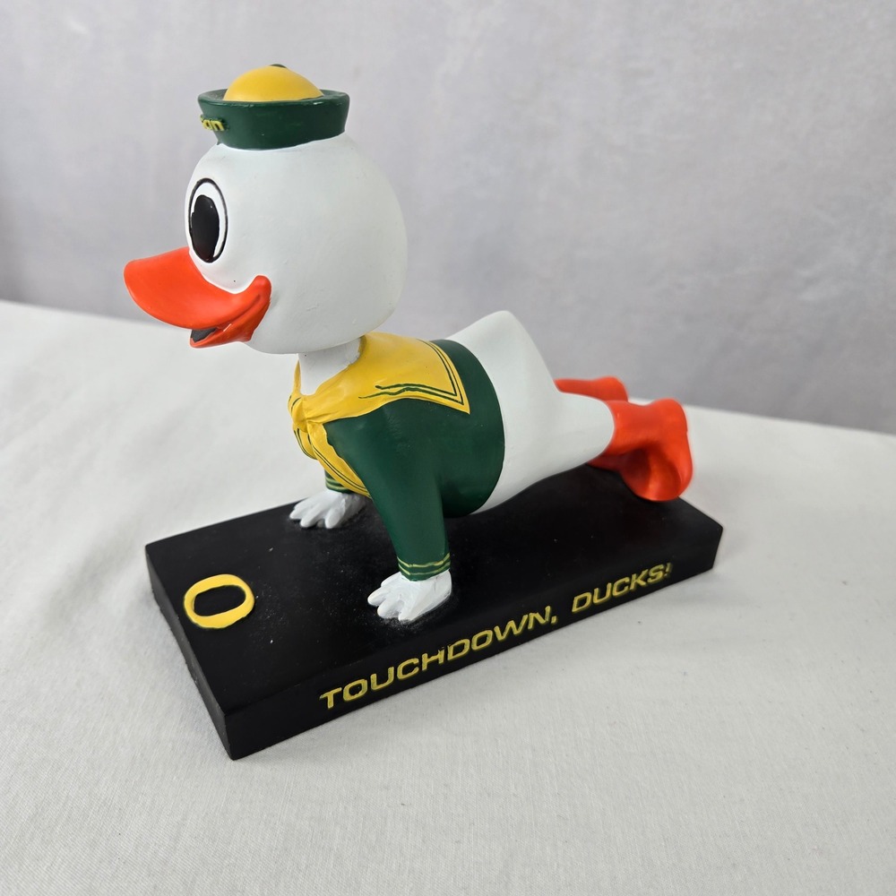 Oregon Ducks Puddles Pushup Bobblehead Touchdown Very Rare 2014 Collectors BDA